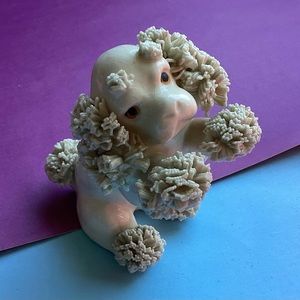 VINTAGE porcelain poodle
